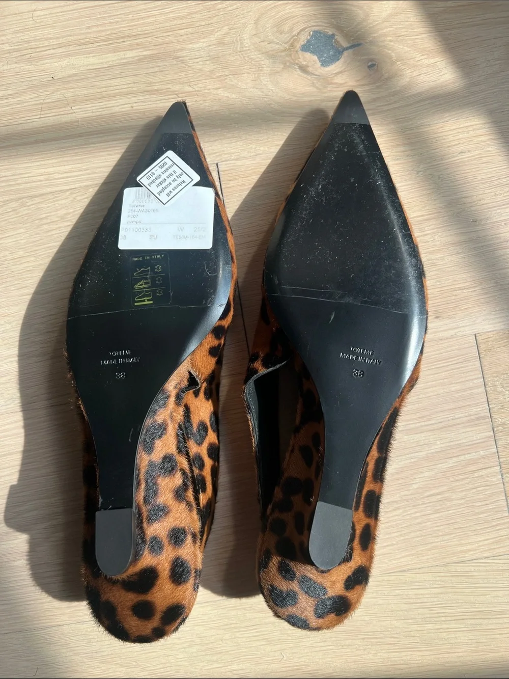 NWT Toteme Wedge-heel Pony Hair Slingbacks Leopard
